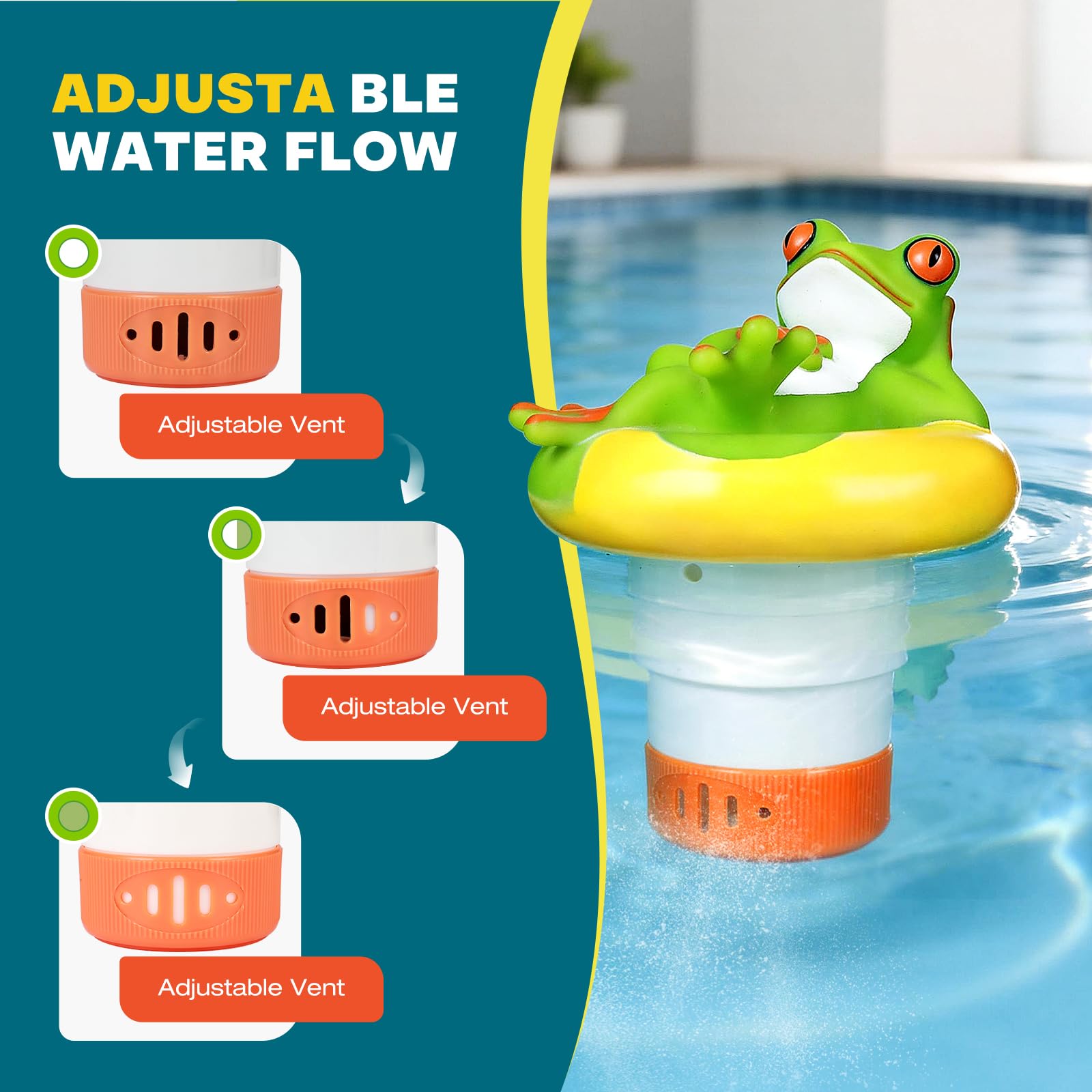ODJSY Mini Frog chlorine dispenser in hot tub water