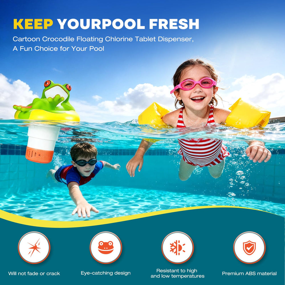ODJSY Mini Frog chlorine dispenser showing secure tablet fit