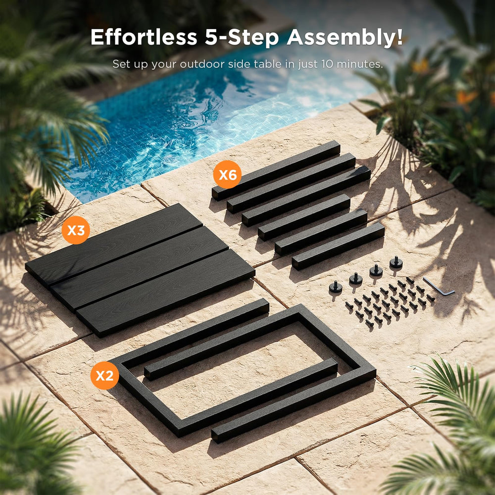 ODK Outdoor Side Table packaging dimensions