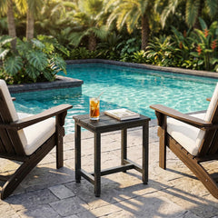 ODK Outdoor Side Table with drinks on top