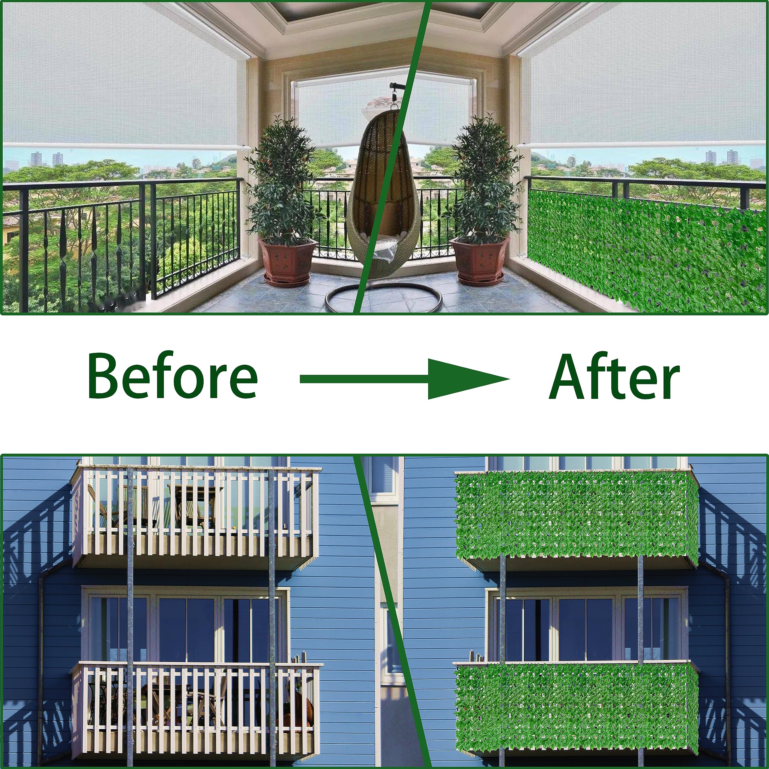 ODTORY artificial ivy panel displayed in a garden setting