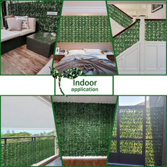 ODTORY Artificial Ivy Privacy Screen in a garden setting
