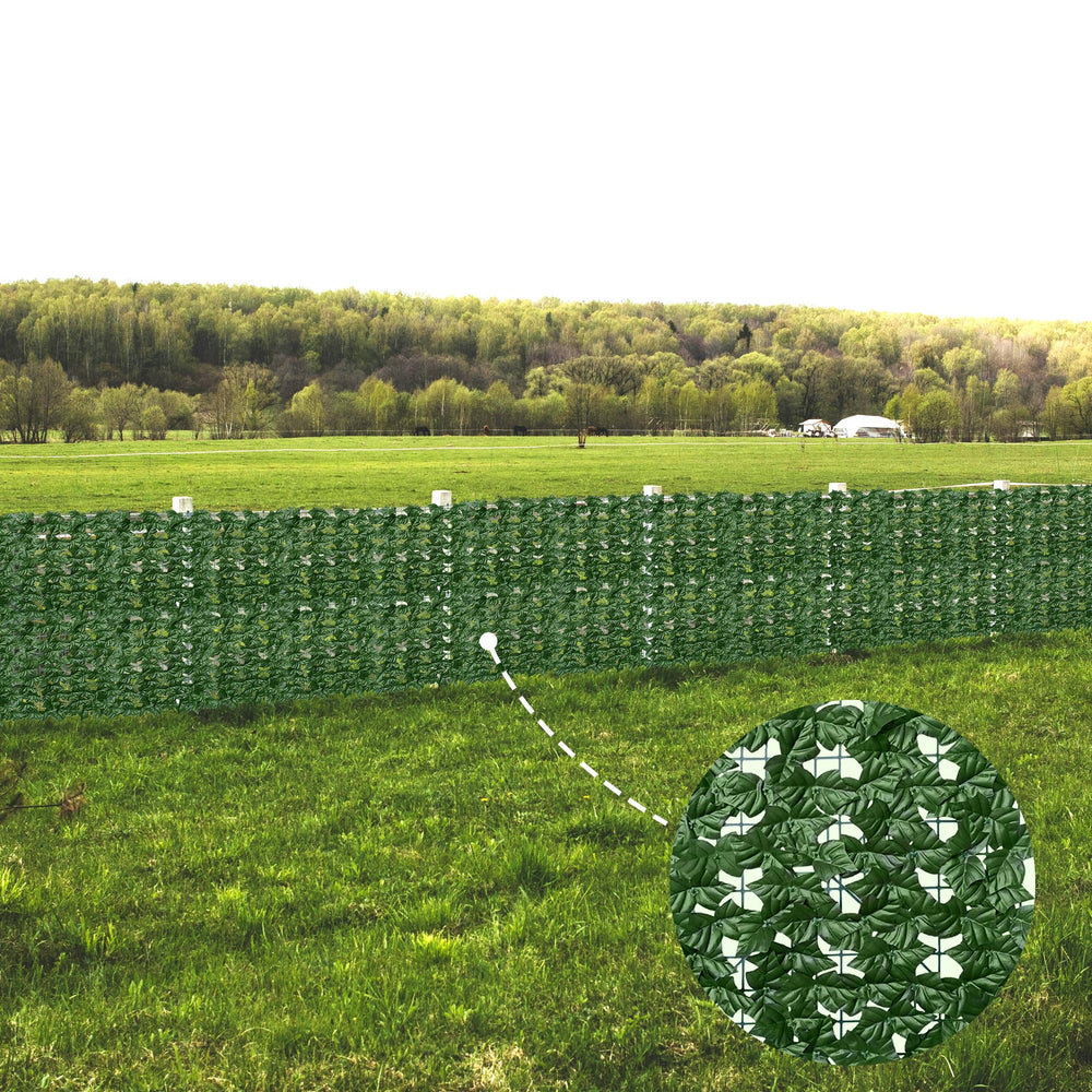 ODTORY Artificial Ivy Privacy Screen in use on a balcony