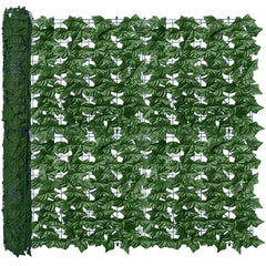 ODTORY Artificial Ivy Privacy Screen Panel front view, green