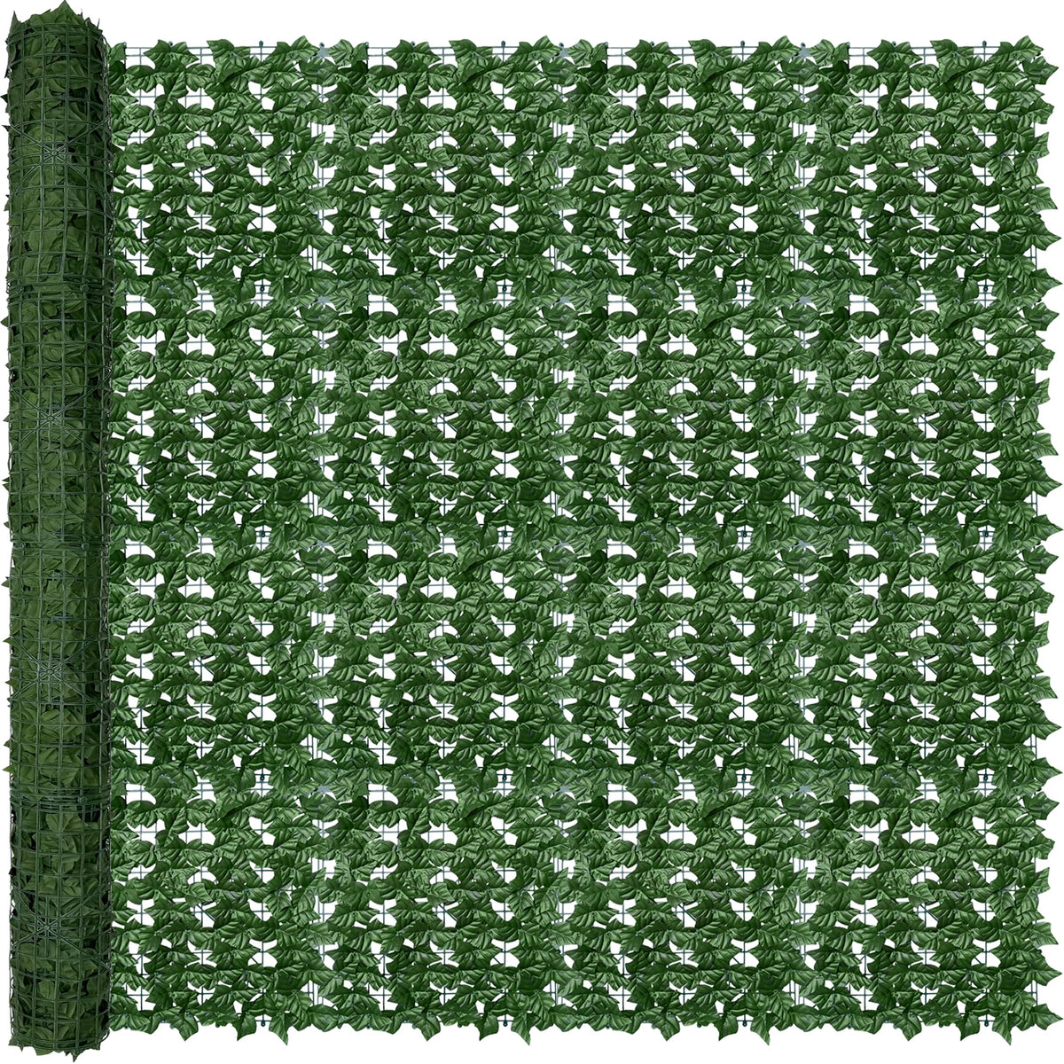 ODTORY Artificial Ivy Privacy Screen Panel front view, green