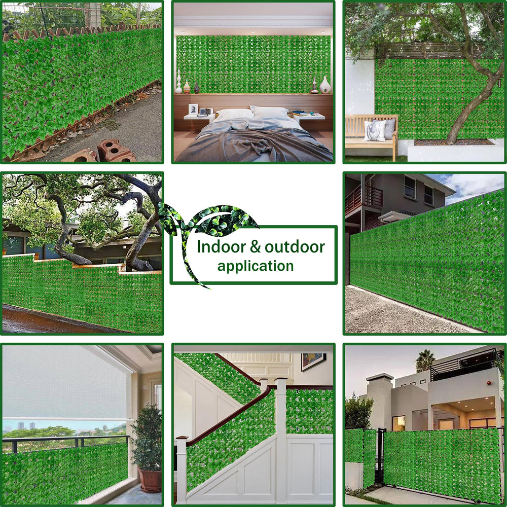 ODTORY Artificial Ivy Privacy Screen panel laid flat outdoors