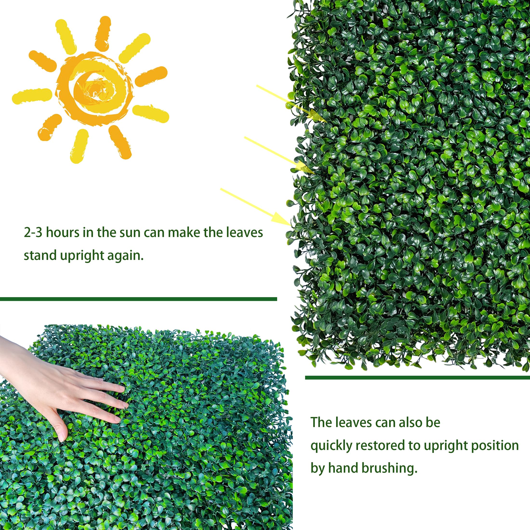 ODTORY hedge panel installed on a garden fence
