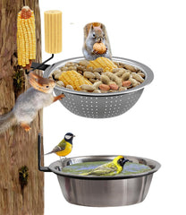 Ofasixx 8.5-inch squirrel feeder with removable stainless steel bowl