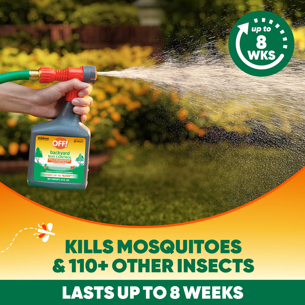 OFF! Backyard Bug Control application on a garden