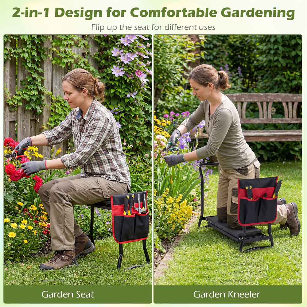 OFFICEJOY Garden Kneeler and Seat folded for easy storage