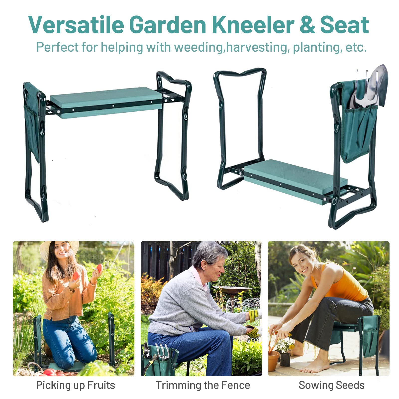 OFFICEJOY Garden Kneeler dimensions and size comparison
