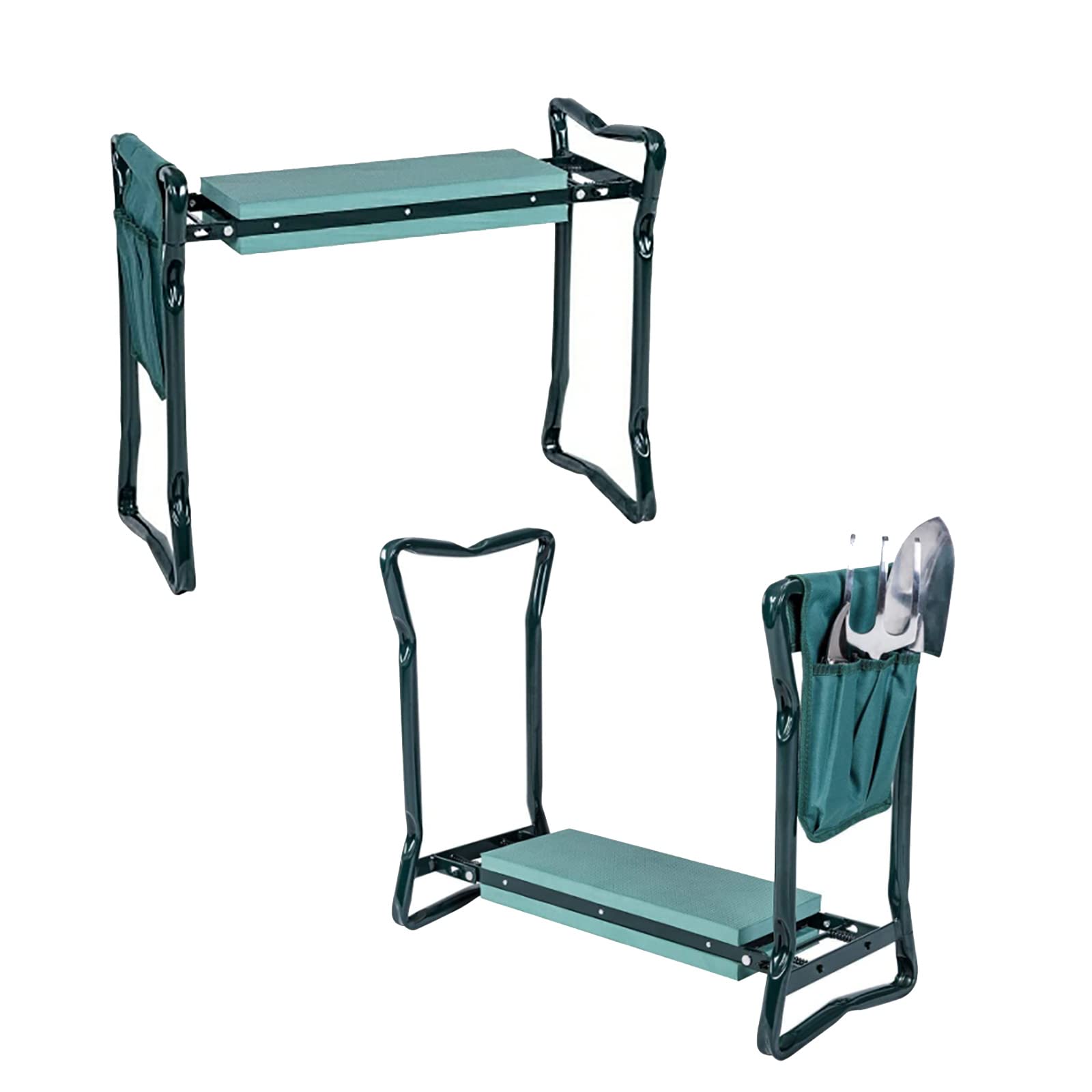OFFICEJOY Garden Kneeler & Seat in green, front view