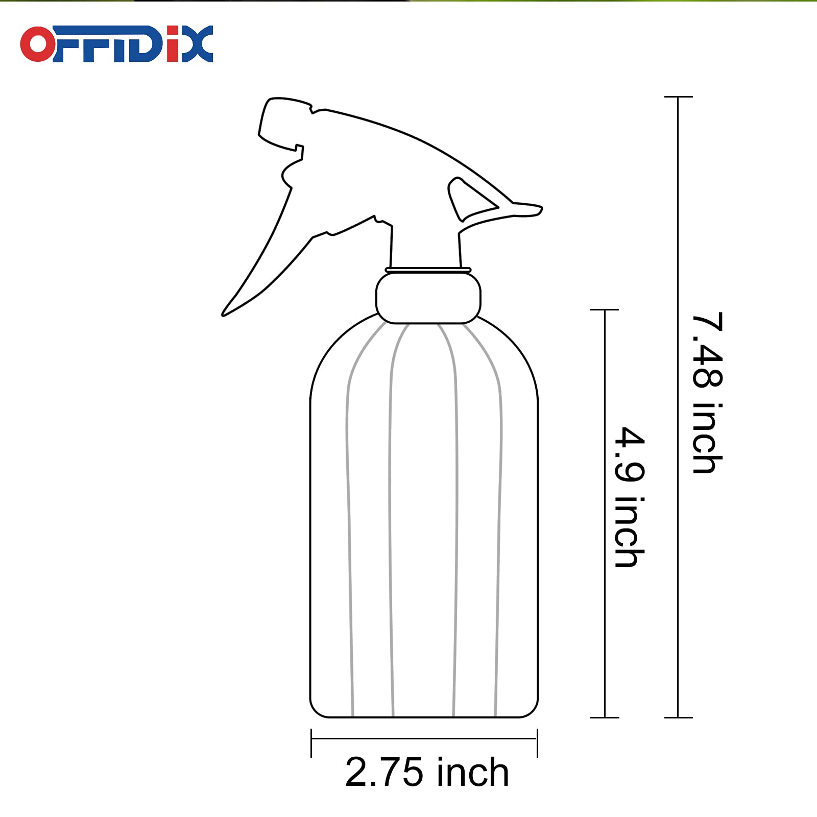 OFFIDIX Glass Spray Bottle adjustable nozzle close-up