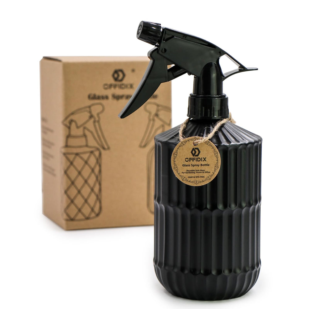 OFFIDIX Glass Spray Bottle front view with adjustable nozzle