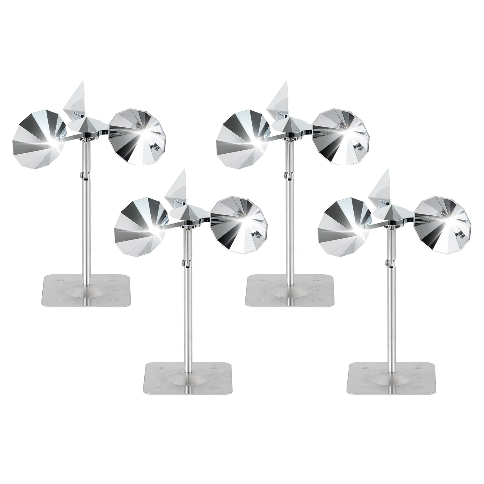 OFFO bird scare reflective device front view, 11 inch, silver finish