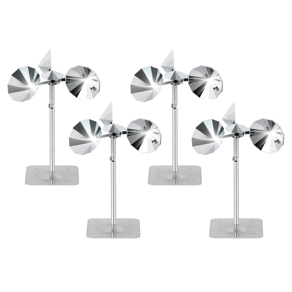 OFFO bird scare reflective device front view, 11 inch, silver finish