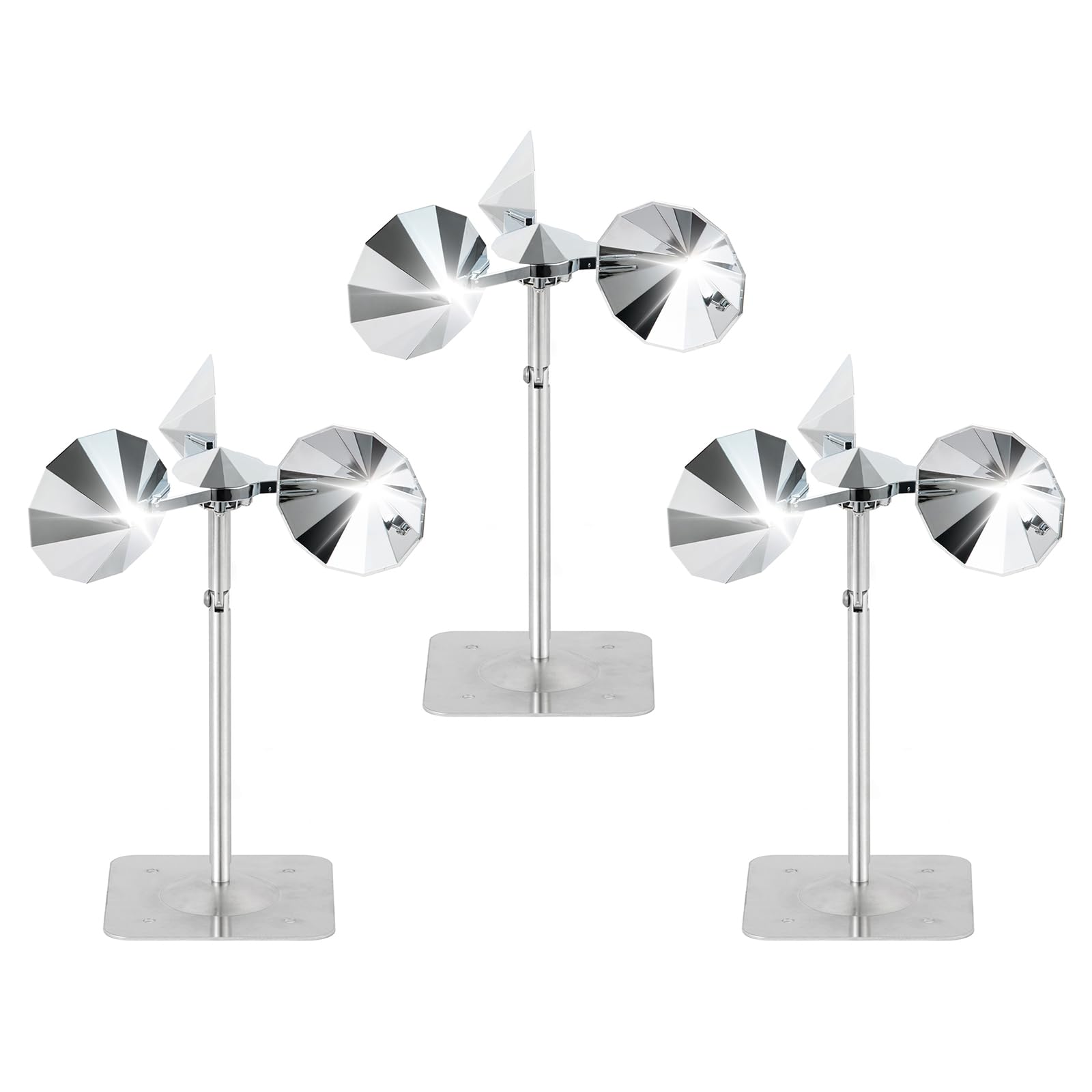 OFFO Bird Scare Reflective Device front view, silver finish