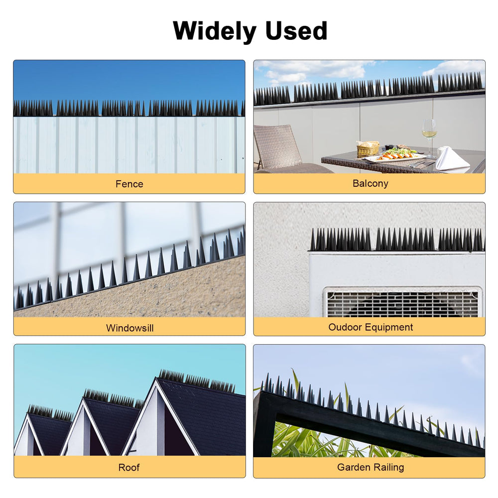 OFFO Bird Spikes installed on a roof edge