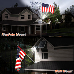 Ofuray Solar Flag Pole Light installed on a flagpole
