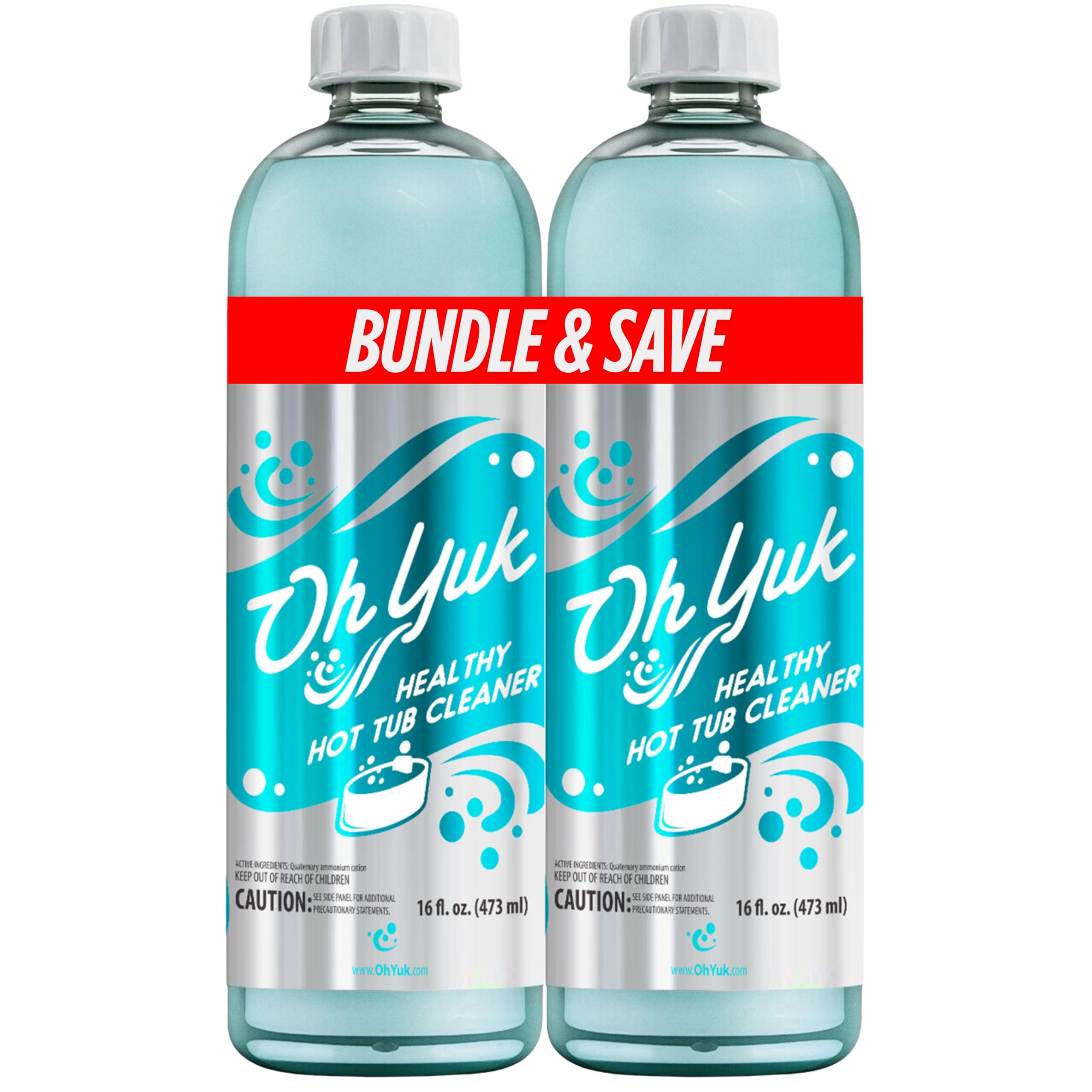 Oh Yuk Hot Tub Cleaner 2-Pack 16 Fl oz bottles front view
