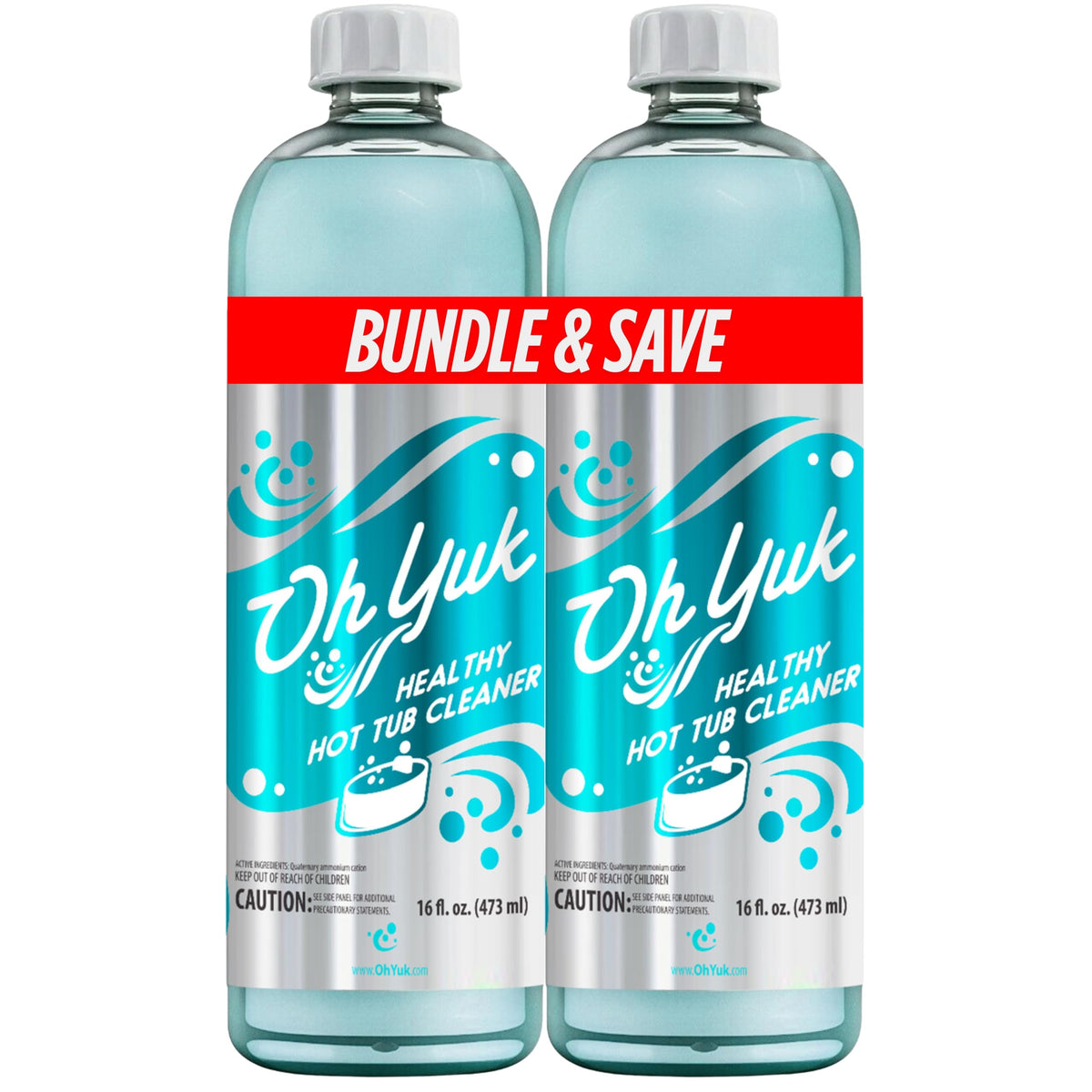 Oh Yuk Hot Tub Cleaner 2-Pack 16 Fl oz bottles front view