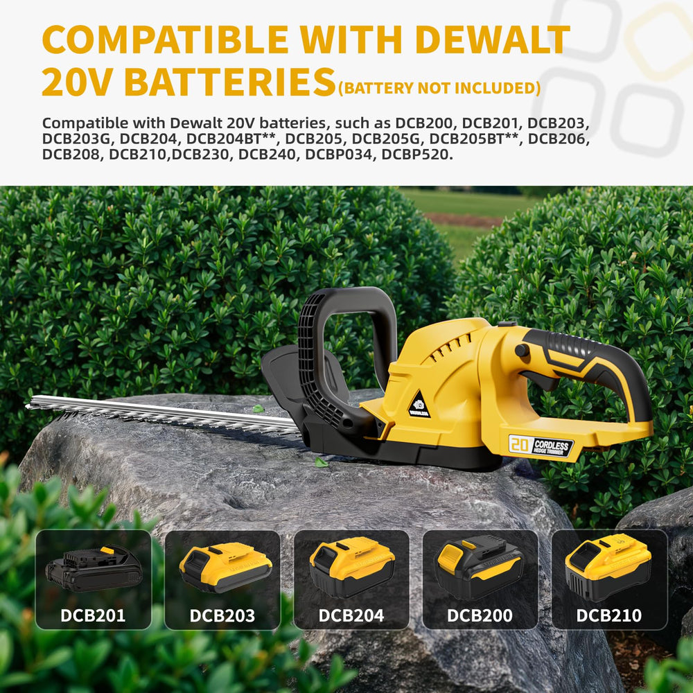 OHAISFELA Cordless Hedge Trimmer showing battery display