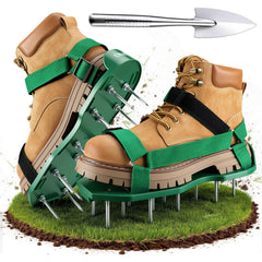 Ohuhu Lawn Aerator Shoes green model front view