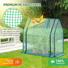 Ohuhu Mini Greenhouse side view showing zippered door