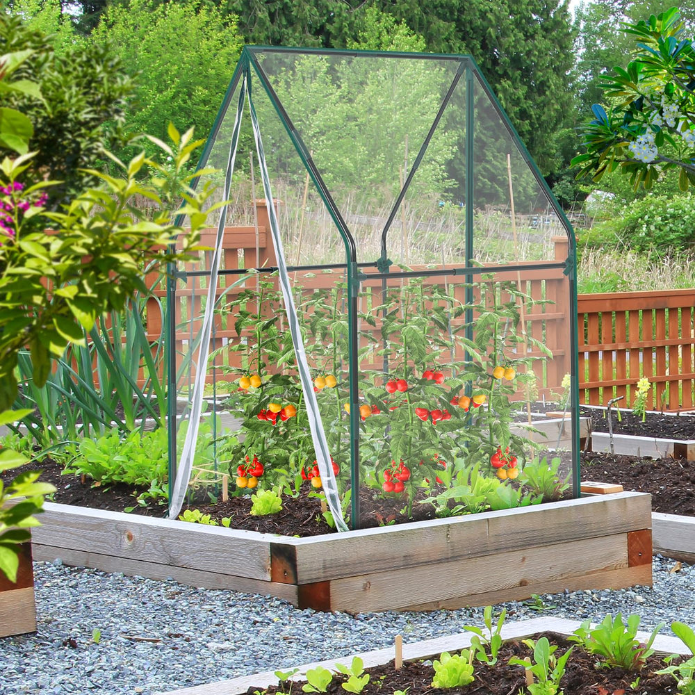 Ohuhu Mini Greenhouse waterproof PE mat inside