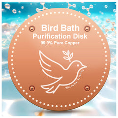 OICEME Bird Bath Purification Disc front view, copper material