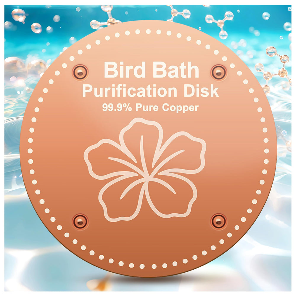 OICEME Bird Bath Purification Disk front view in copper finish