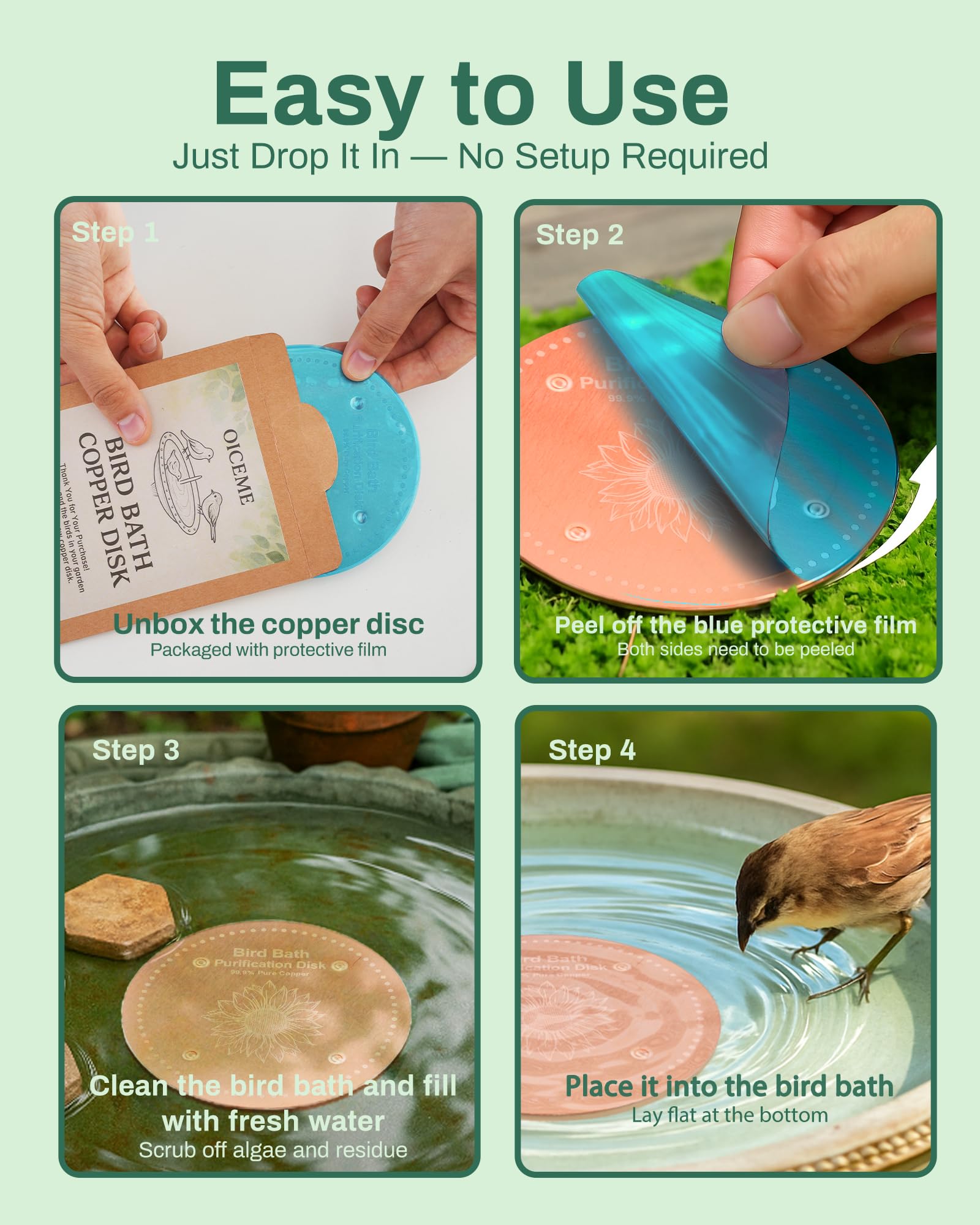OICEME Copper Purification Disk in winter setting