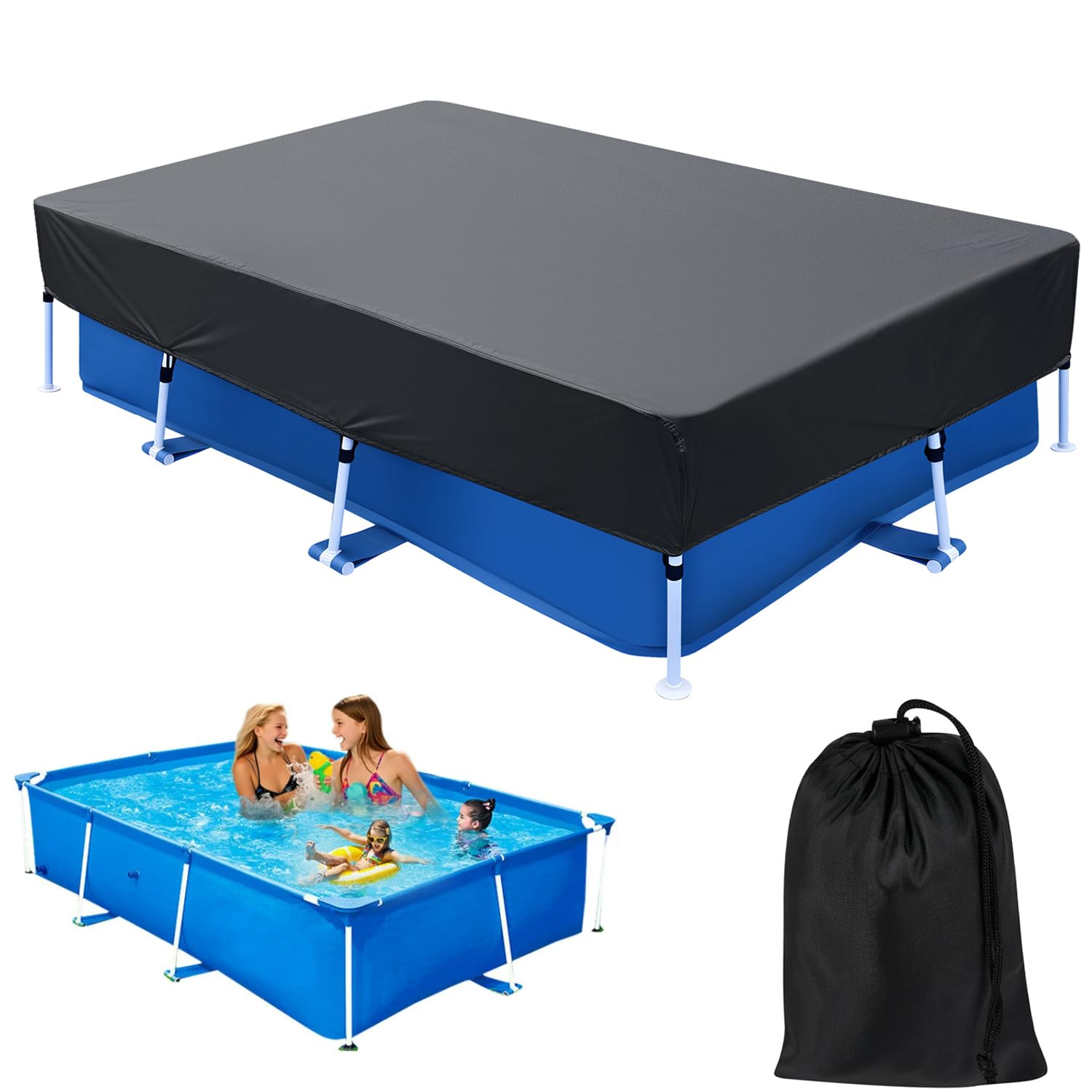 OIOYLEY 87x59 in Rectangle Pool Cover front view