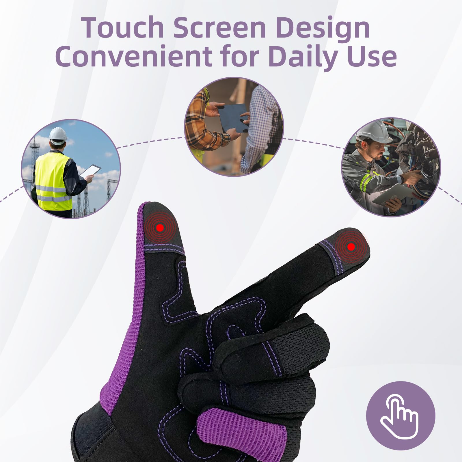 OIZEN gloves adjustable hook and loop closure