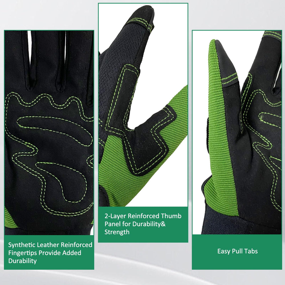 OIZEN gloves padded palm close-up
