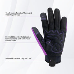 OIZEN gloves with foam padded palm and reinforced fingertips