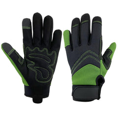 OIZEN Safety Work Gloves front view in green