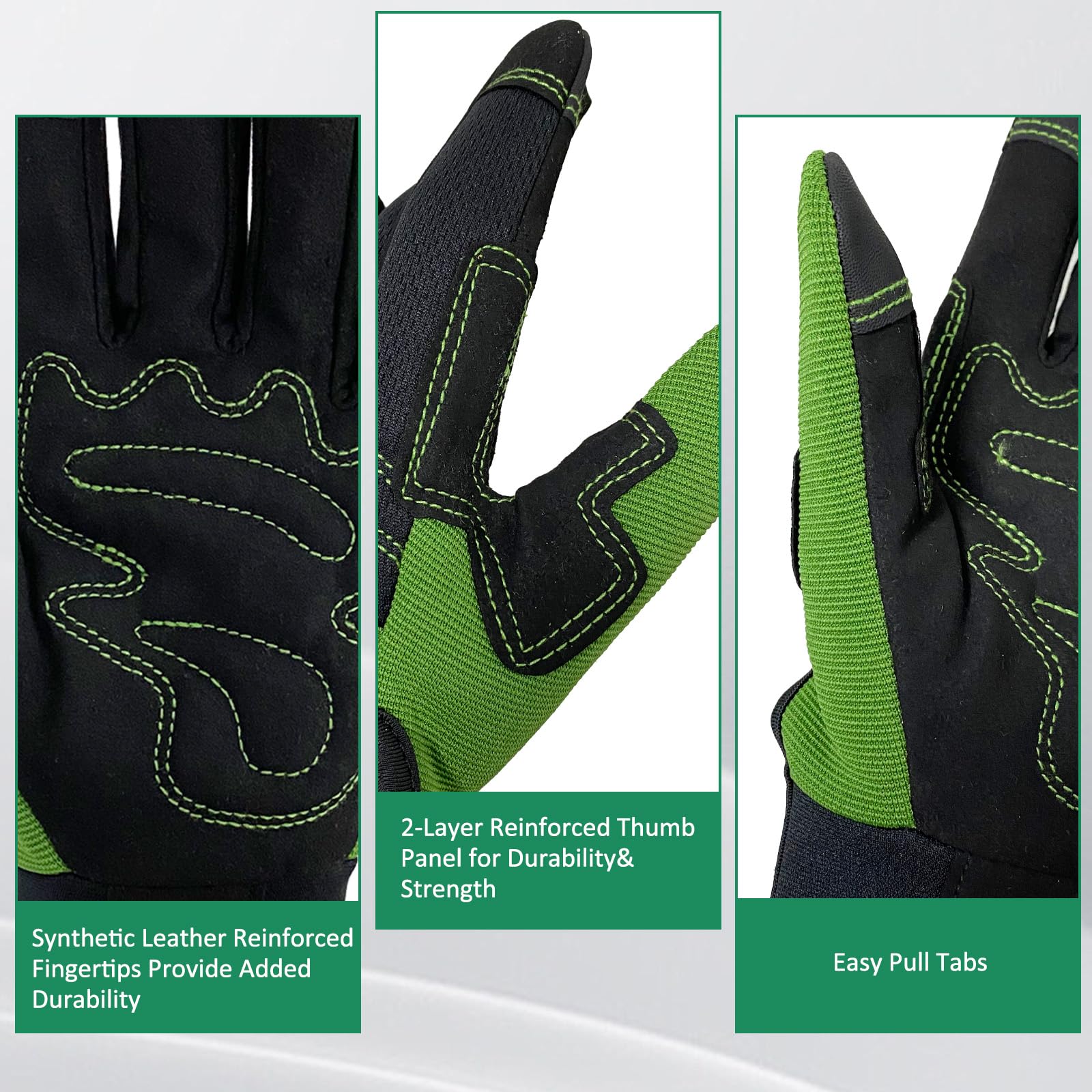 OIZEN Synthetic Leather Spandex Working Gloves on gardening tools