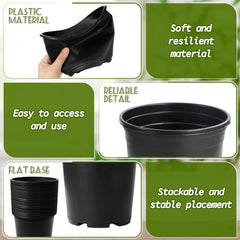 OJYUDD 0.5 gallon nursery pots in a garden setting