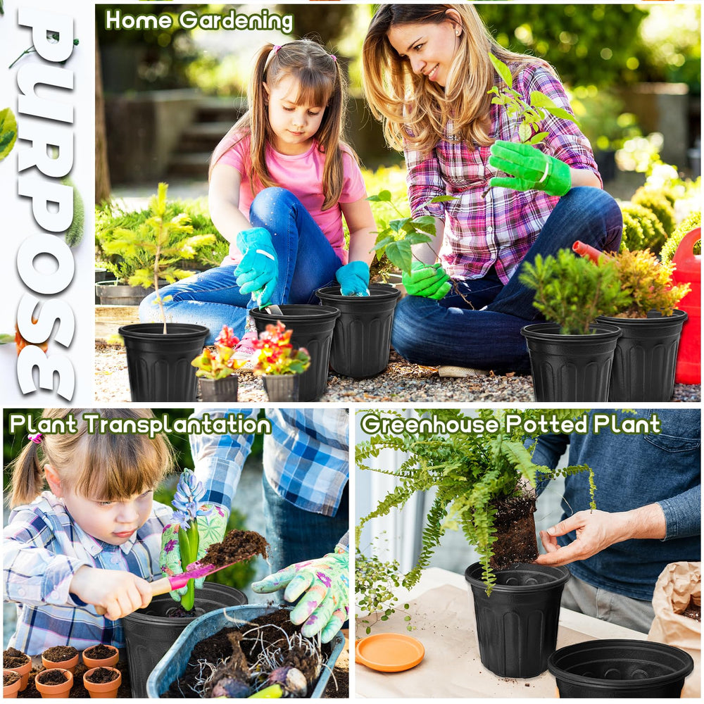 OJYUDD 1-gallon nursery pots stacked together