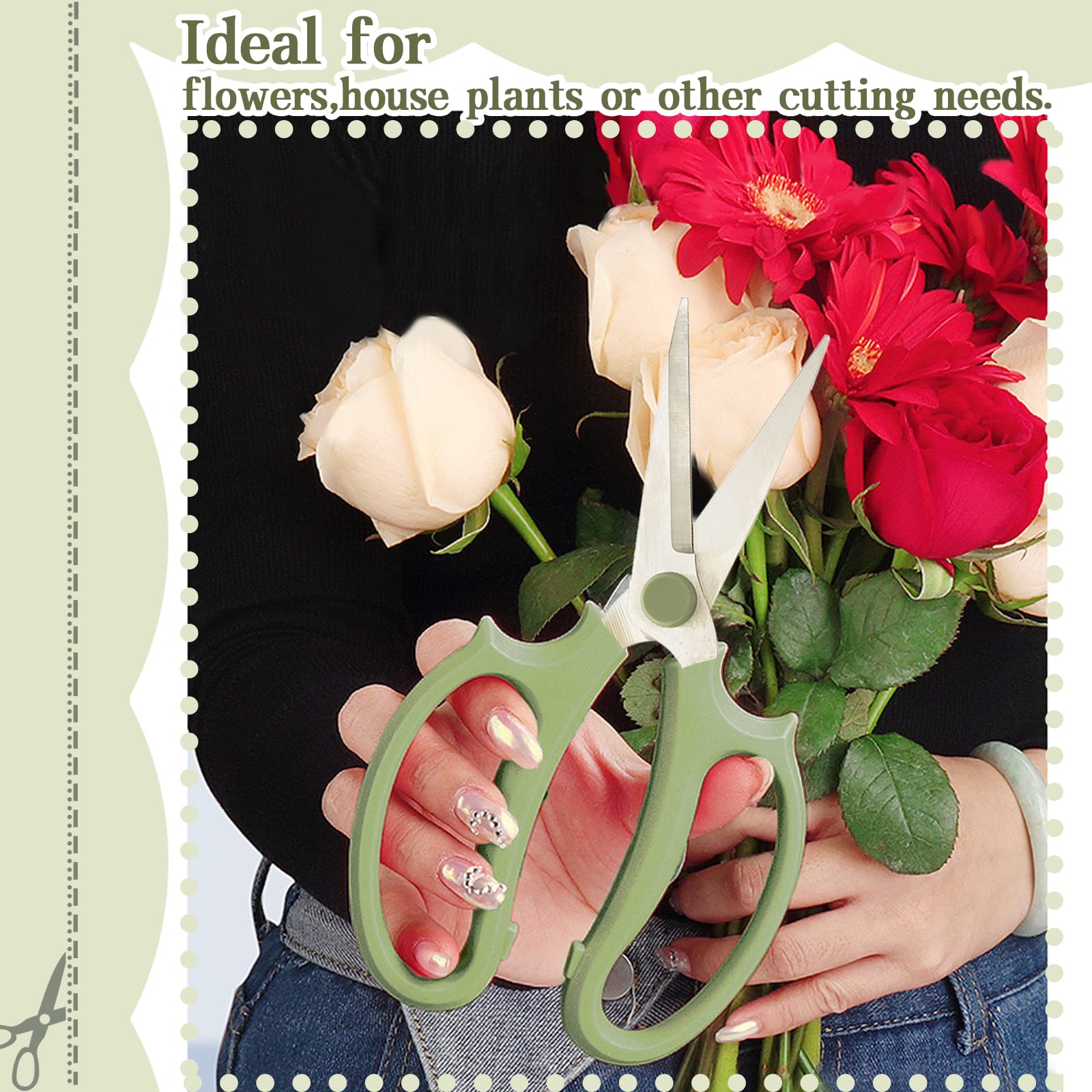 OJYUDD Garden Flower Scissors in a gardening setting