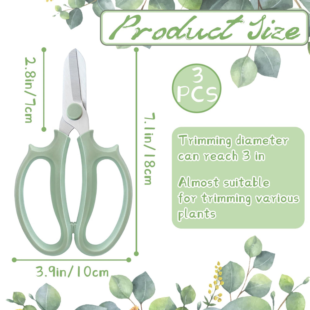 OJYUDD Garden Flower Scissors Shears showing sharp stainless steel blades