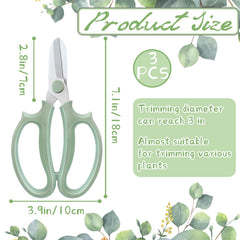 OJYUDD Garden Flower Scissors Shears showing sharp stainless steel blades