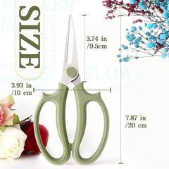 OJYUDD Garden Flower Scissors showcasing stainless steel blades