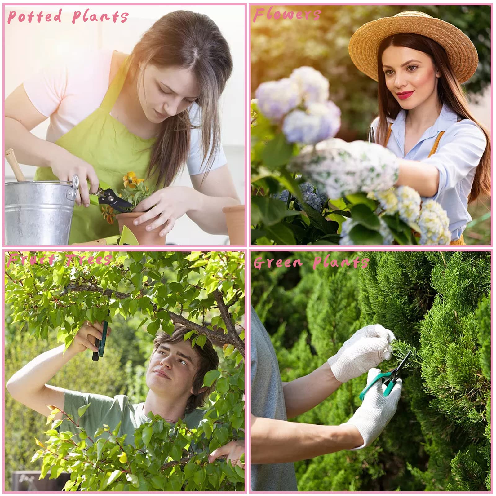 OJYUDD Garden Scissors Floral Shears in use for trimming flowers