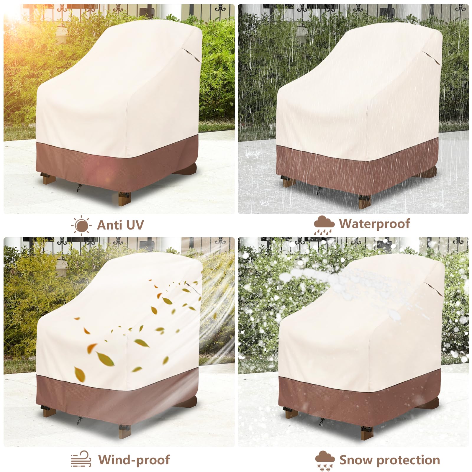okcool covers laid flat showing dimensions 30W x 34D x 36H