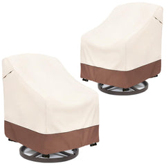 okcool Patio Chair Cover beige and brown front view