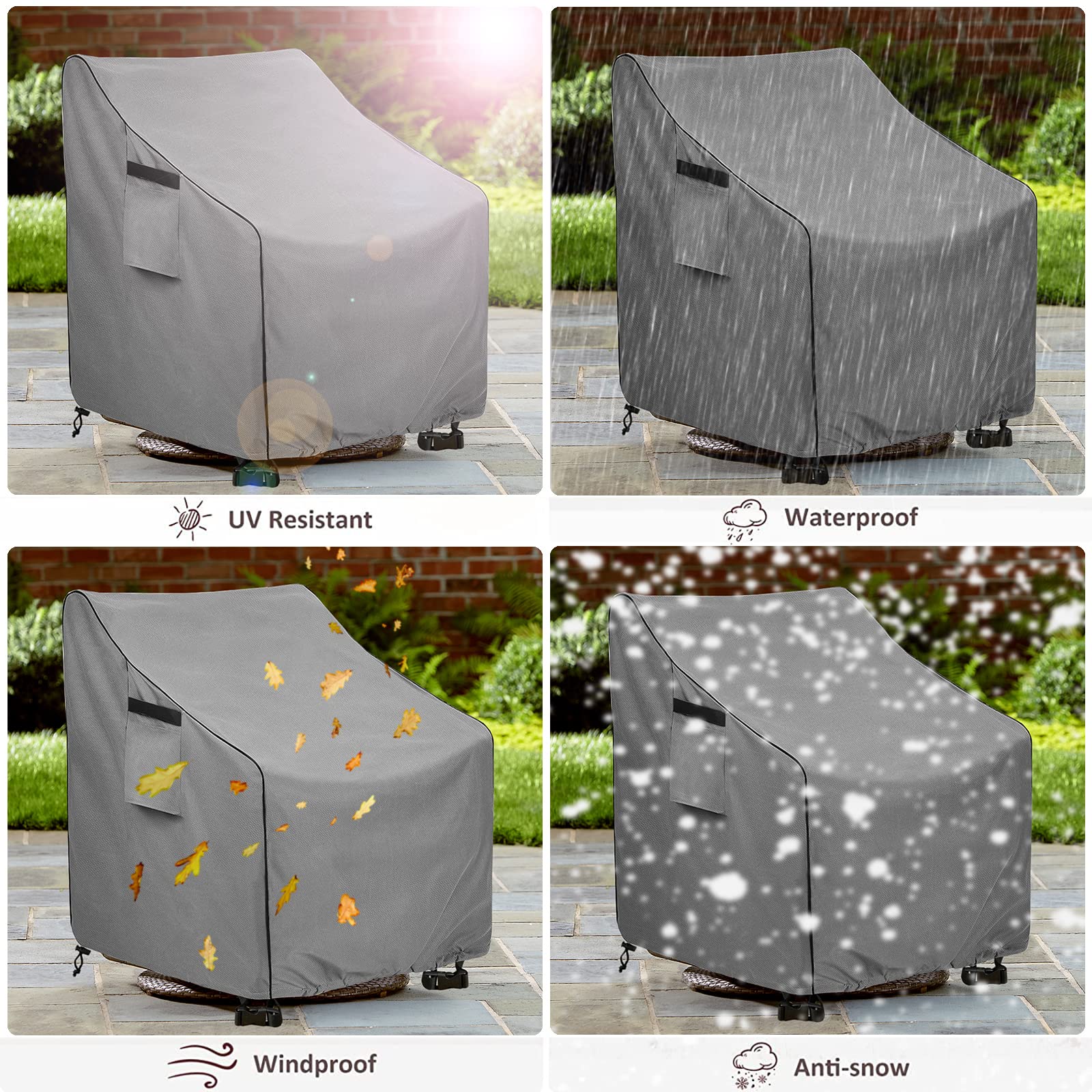 okcool Patio Chair Cover in use outdoors