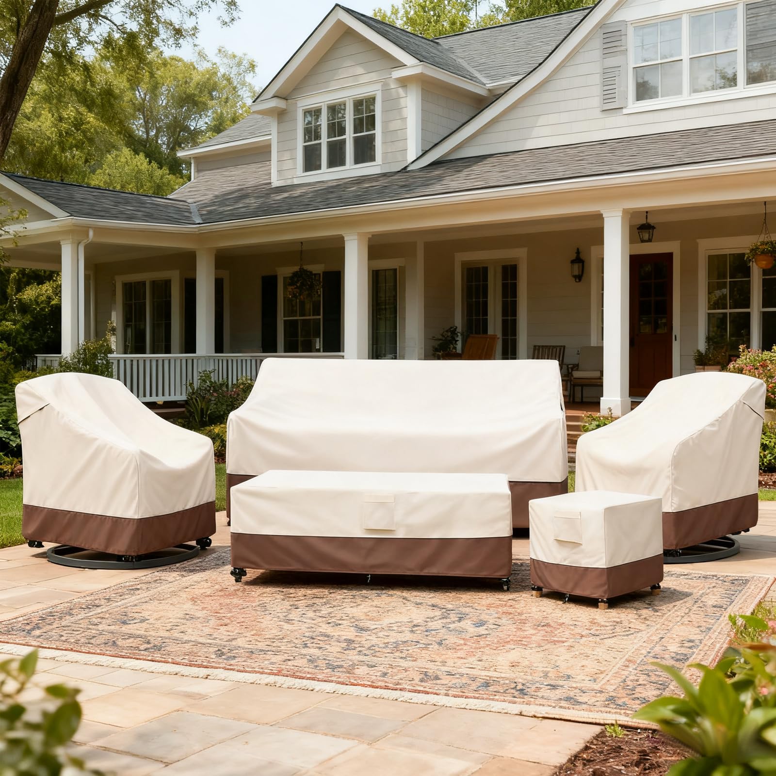 okcool Patio Chair Cover on a swivel chair
