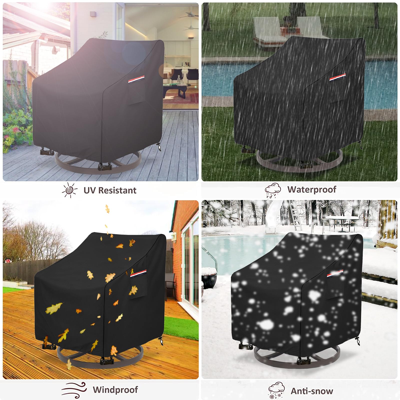 okcool patio chair cover on a swivel lounge chair
